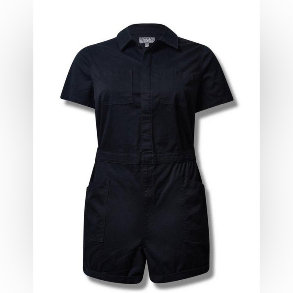 Torrid Black Utility Romper Short Sleeve Size 16 - Picture 10 of 10